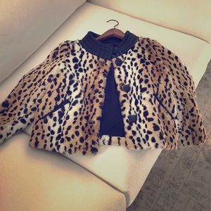 Chloe leopard faux fur coat